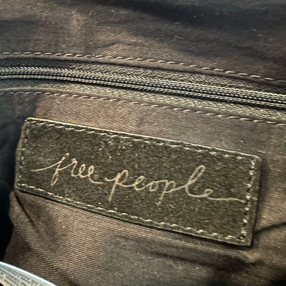 Free People Camilla Black Suede Leather Convertible Backpack| Hobo Slouch Bag - Picture 7 of 9